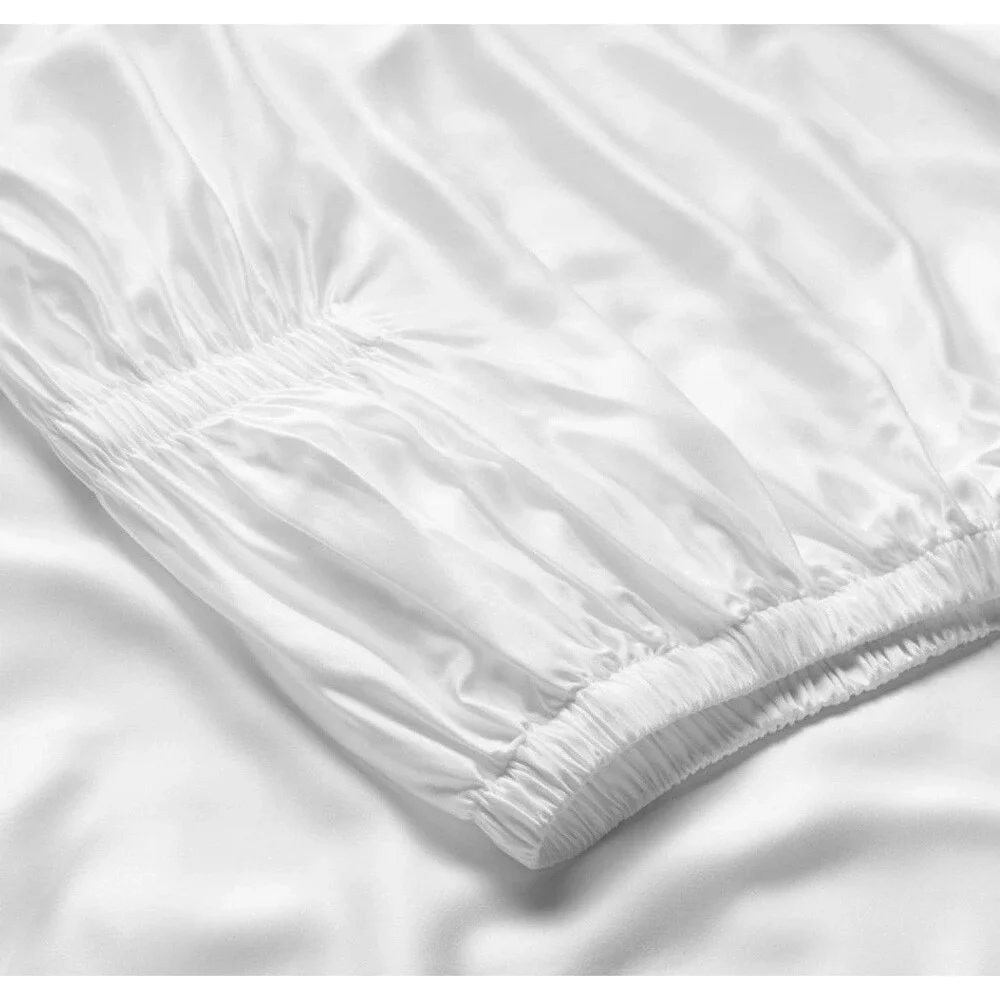 King 400 Thread Count Rayon from Bamboo Sheet Set White - Casaluna